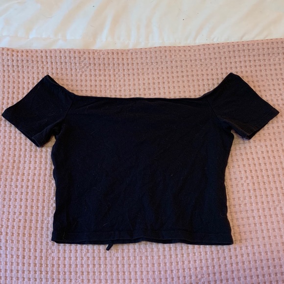 Charlotte Russe off the shoulder lace up crop top - Picture 5 of 5
